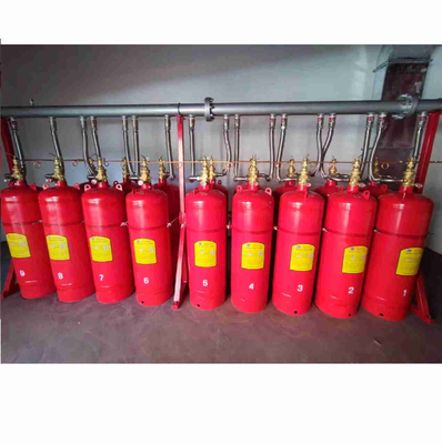 90L FM200 سيلندر ضغط العمل 5.6Mpa أحمر FM200 حاويات