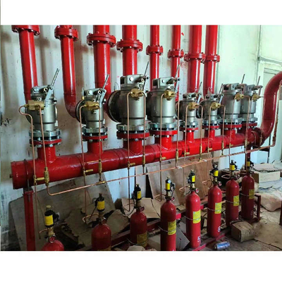 شبكة الأنابيب FM200 نظام إطفاء الحريق 120L نظام إطفاء الحريق التلقائي