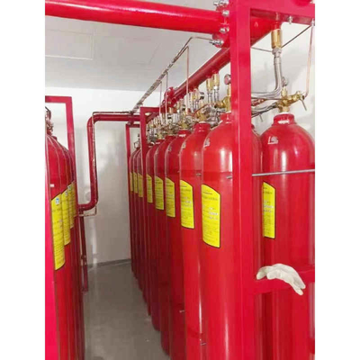 90L 15MPa 20MPa IG100 نظام مكافحة الحرائق النيتروجينية شبكة الأنابيب الحمراء