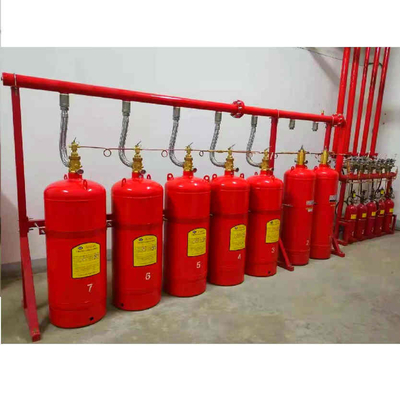 نظام شبكة الأنابيب FM200 الأحمر 4.2MPa / 5.6MPa نظام مكافحة الحرائق بالغاز المختلط
