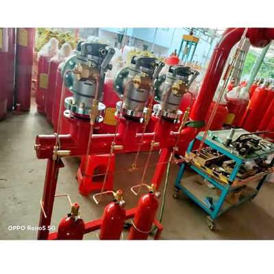 5.6Mpa FM200 نظام تدفق المكبس HFC-227 مطفأة الحرائق الأسطوانة الحمراء